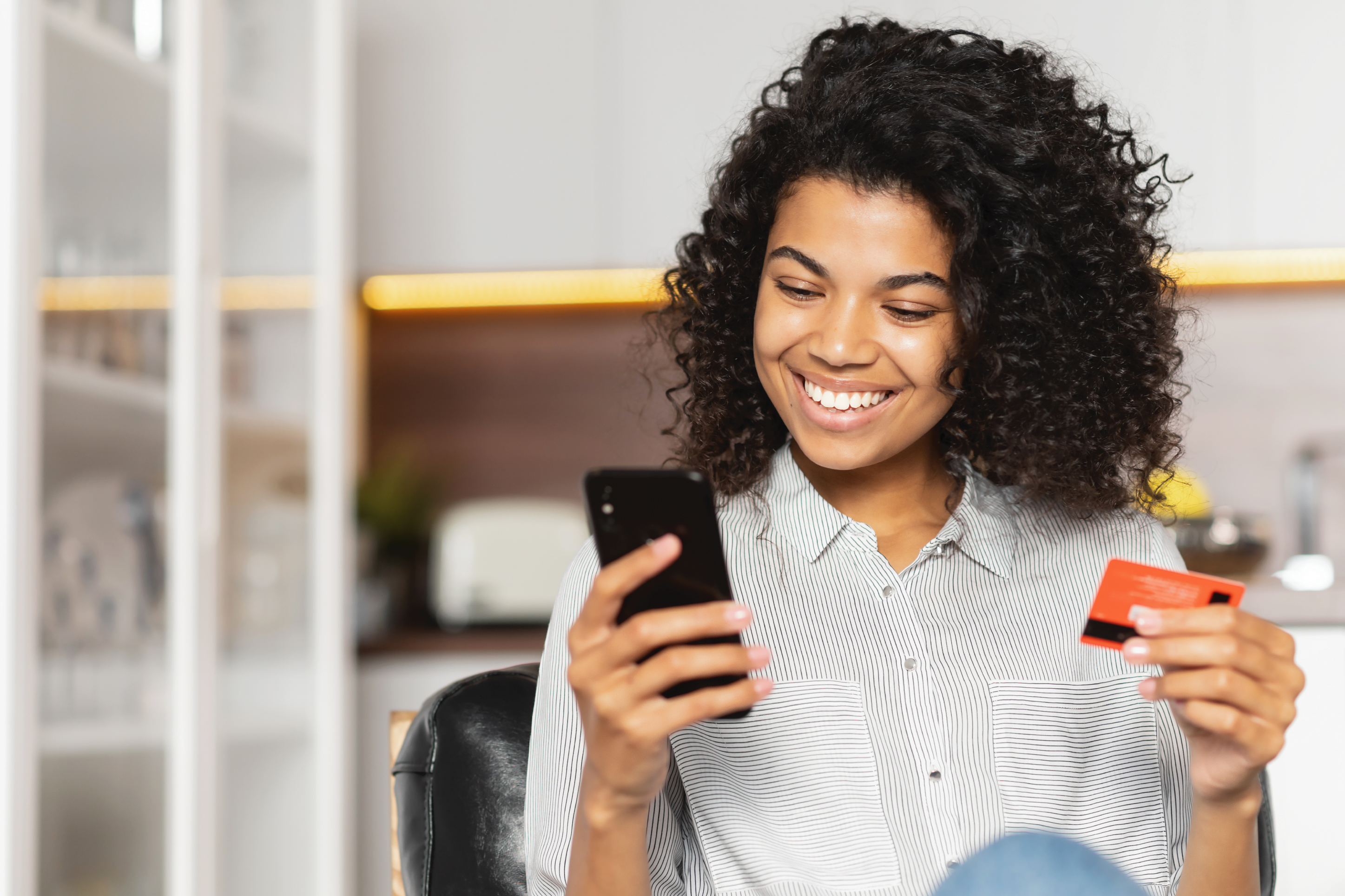 woman monitoring her credit