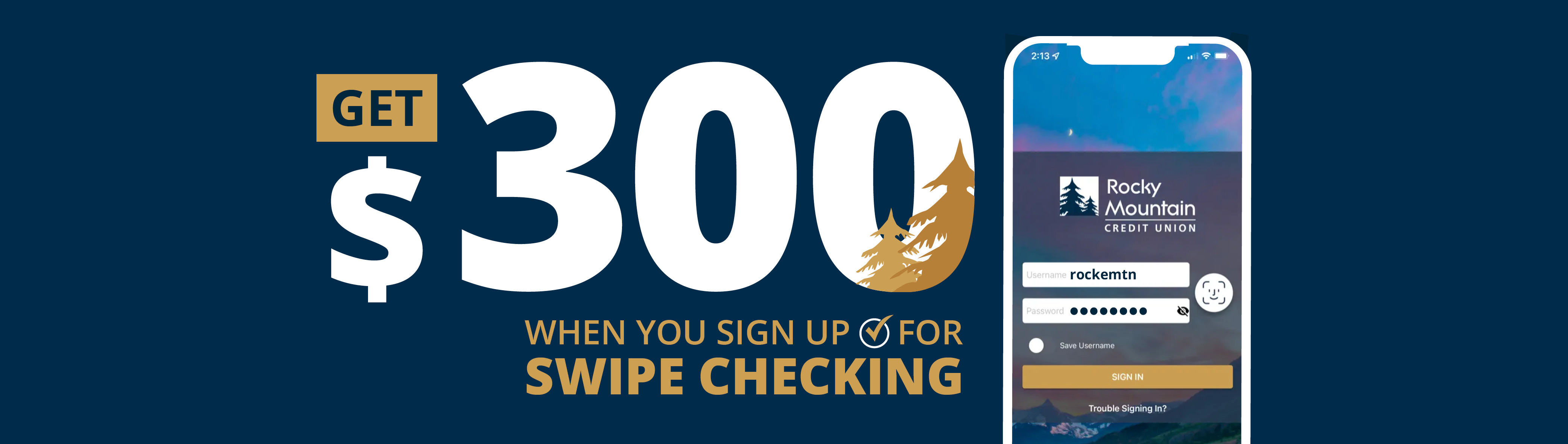 Get $300 when you sign up for SWIPE checking