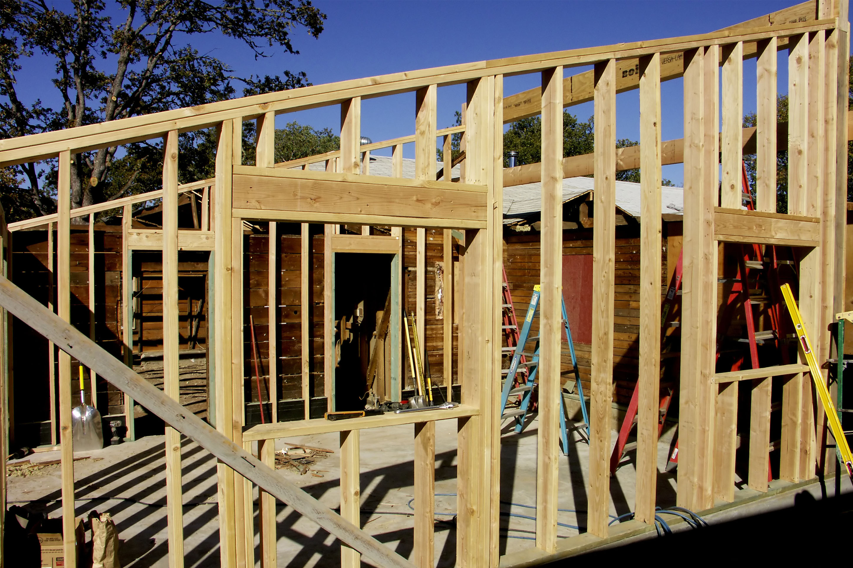 Photo of a home construction project. 